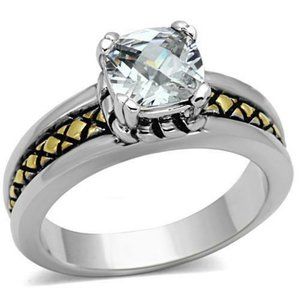Silver Gold Celtic Engagement Ring Size 7 8 9 10